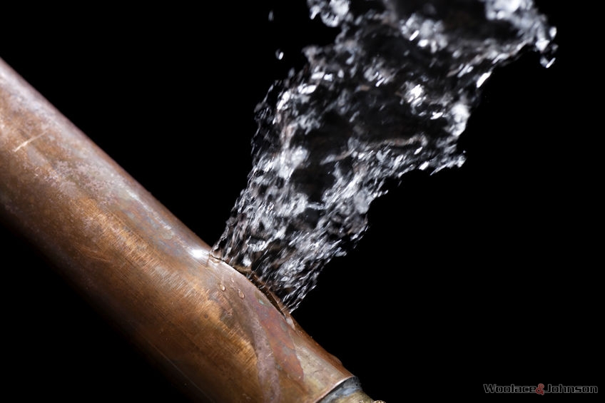 A leaking pipe.